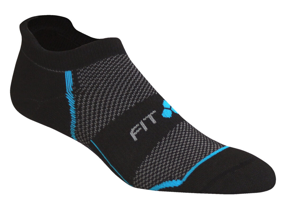 SR8 Midweight Tab (Black & Flash Blue) Running Socks Fitsok