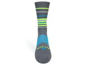 Grey and Blue Hyper Stripe Runner Socks