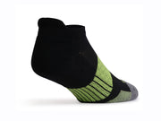 NP7 Mid-Weight Tab Socks for Runners (Black and Lime)