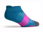 NP7 Mid-Weight Tab Socks for Runners (Teal and Pink)